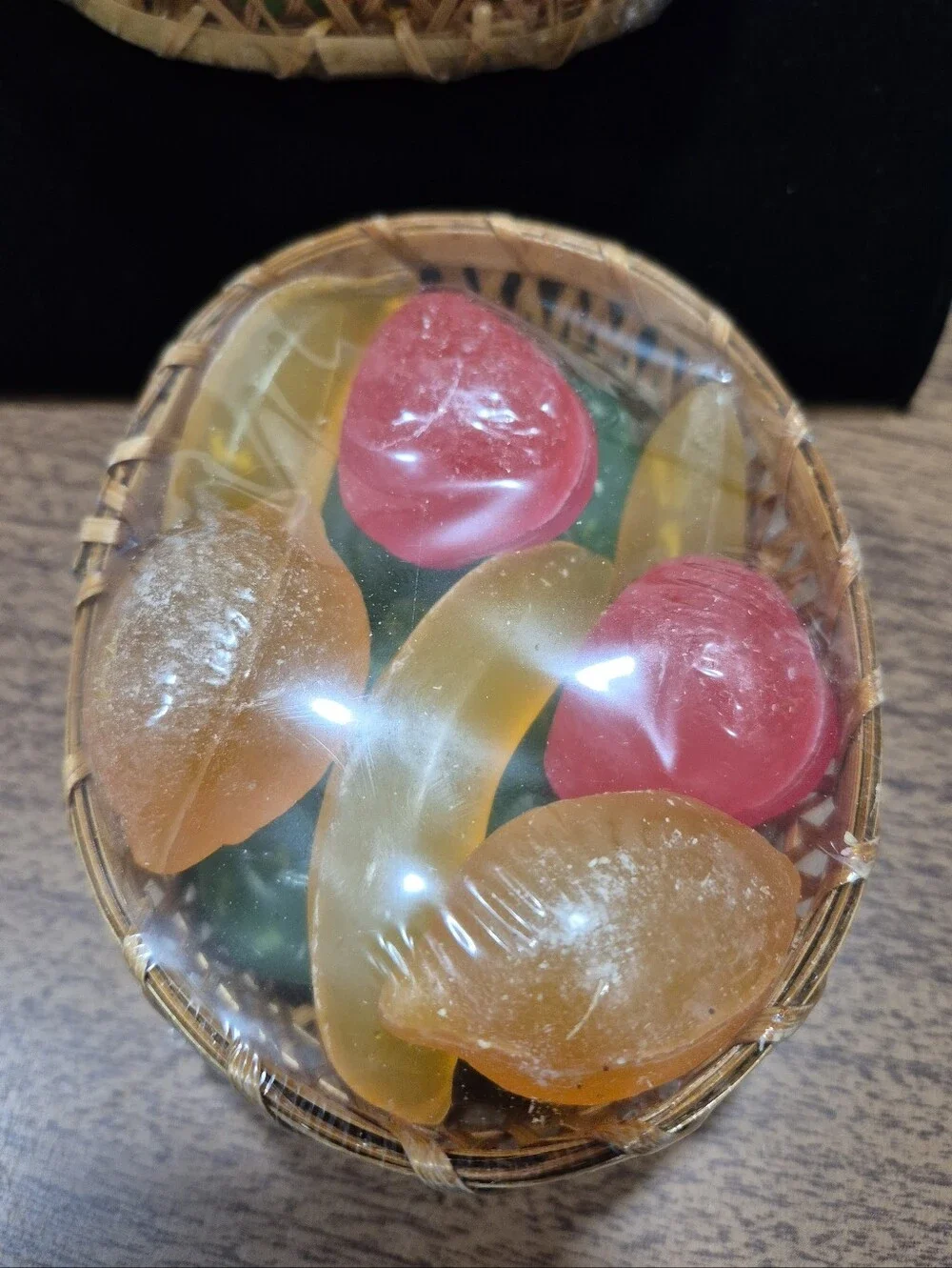 Vintage Fruit Shaped Glycerin Soaps In Baskets